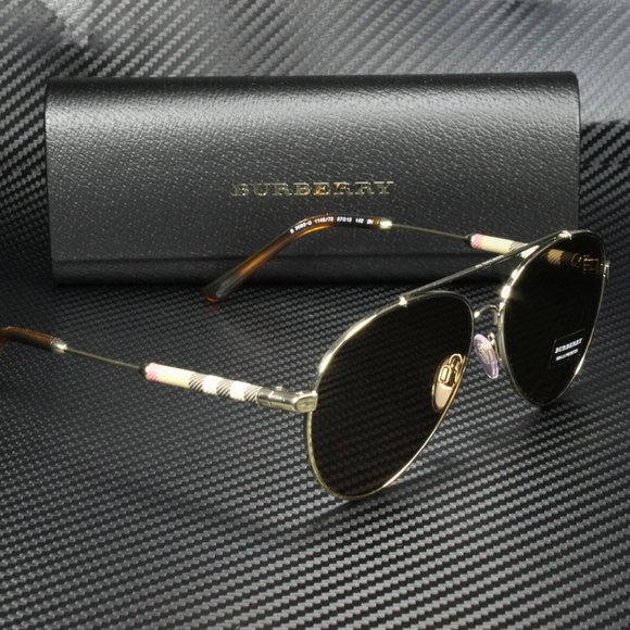 Burberry Accessories - Burberry Light Gold Aviator 57mm Sunglasses